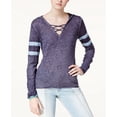 thumbnail image 1 of Planet Gold Juniors Burnout Crisscross Trim Hoodie Navy XS, 1 of 1