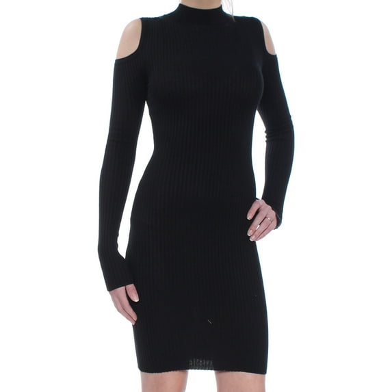 Planet Gold Juniors' Cold-Shoulder Sheath Dress (Black, S)