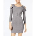 thumbnail image 1 of Planet Gold Juniors Cold Shoulder Sheath Dress Castle Rock Egret S, 1 of 1