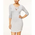 thumbnail image 1 of Planet Gold Juniors Crisscross Bodycon Dress Light Gray L, 1 of 1