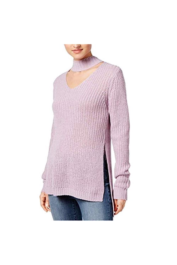 Juniors' Cutout Turtleneck Sweater