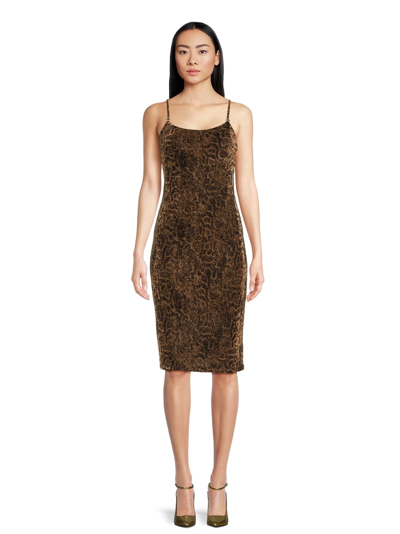 slim fit dress slacks Gold Slip Mini Dress main image 1