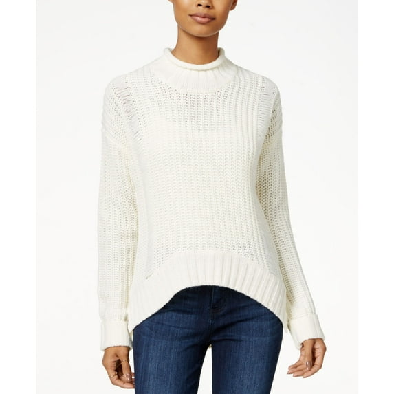 Planet Gold Juniors Mock Neck Pullover Sweater Beige Egre S