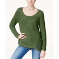 thumbnail image 1 of Planet Gold Juniors Ripped Sweater Winter Moss XL, 1 of 1