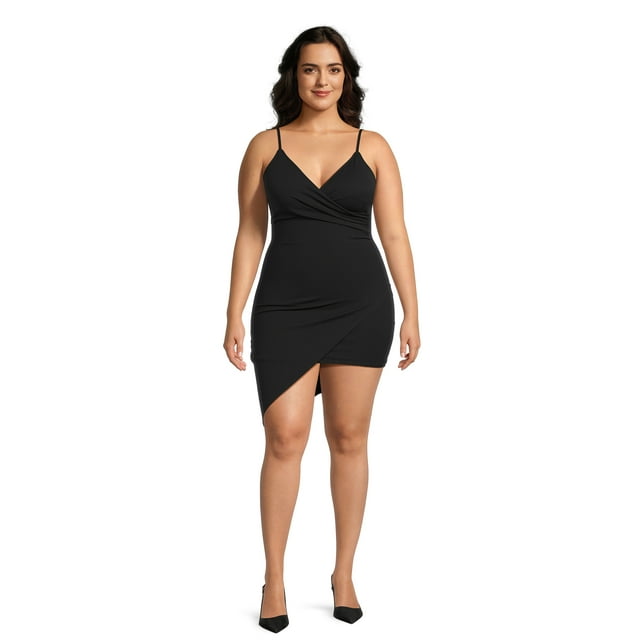 Gold Juniors Wrap Mini Dress, Sizes XSXXXL