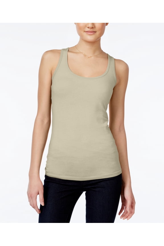 Juniors Racerback Tank Top Sand S