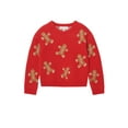 thumbnail image 1 of Planet Gold Girls Bow Print Ombre Sweater, Sizes 12M-18, 1 of 5