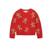 Planet Gold Girls Bow Print Ombre Sweater, Sizes 12M-18