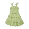 thumbnail image 1 of Planet Gold Toddler & Girls Summer Sleeveless Tiered Dress with Tie Straps, Sizes 12M-18, 1 of 5