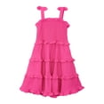 thumbnail image 1 of Planet Gold Toddler & Girls Summer Sleeveless Tiered Dress with Tie Straps, Sizes 12M-18, 1 of 6