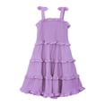 thumbnail image 1 of Planet Gold Toddler & Girls Summer Sleeveless Tiered Dress with Tie Straps, Sizes 12M-18, 1 of 6
