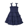 thumbnail image 1 of Planet Gold Toddler & Girls Summer Sleeveless Tiered Dress with Tie Straps, Sizes 12M-18, 1 of 6