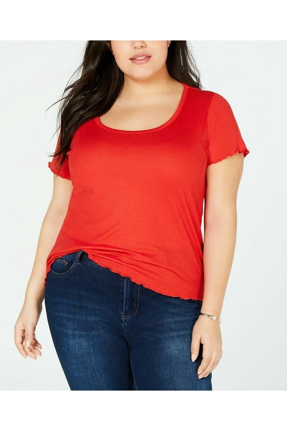 Trendy Plus Size Ribbed-Knit Top 3x - NWT