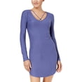 thumbnail image 1 of Planet Gold Womens Juniors V-Neck Long Sleeves Mini Dress, 1 of 2
