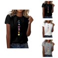 thumbnail image 1 of Planet Graphic Tees for Women 2026 Summer Casual Short Sleeve Crewneck Astronomy T Shirt, 1 of 4