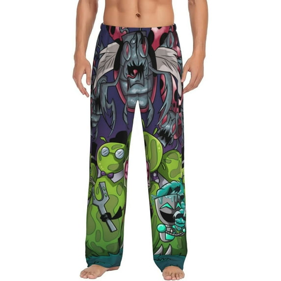 Planet Invader Zim Men's Pajama Pants With Pockets Lounge Fashion Cozy Daily Sleep Pants Sleepwear