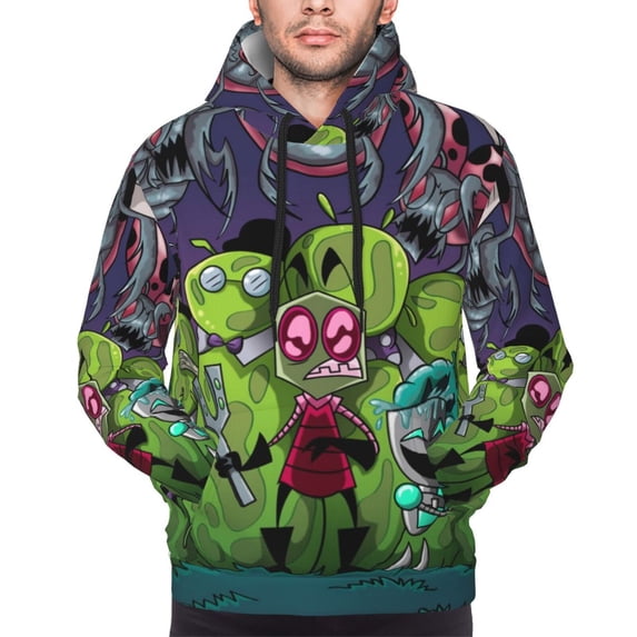 Planet Invader Zim Sweatshirt For Mens Fashion Hoodies Pullover Athletic Daily Adult Hoody Hooded Gift