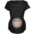 thumbnail image 1 of Planet Jupiter Pregnancy Costume Maternity Soft T Shirt Black LG, 1 of 1