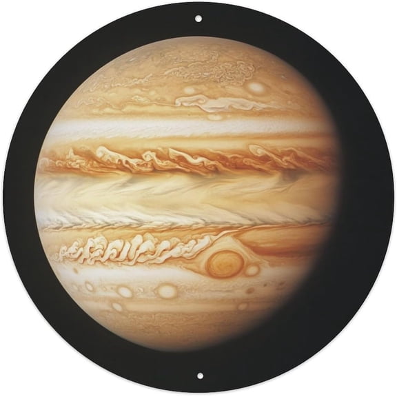 Planet Jupiter Round Aluminum Sign 8x8 Inch Wall Art Decoration Office Farmhouse Garden Outdoor Plaque