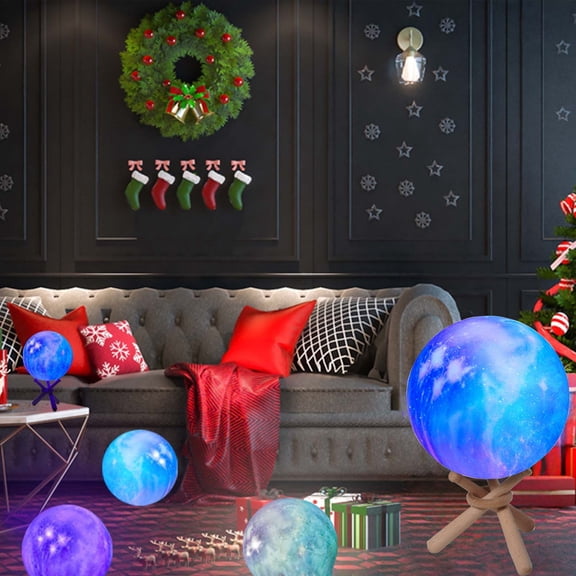 Planet LED Night Light Hanging Color Changing 16 Colors Remote Control USB Rechargeable Ambient Lamp Adjustable Brightness Decor, for Bedroom Party Holiday Gift Use