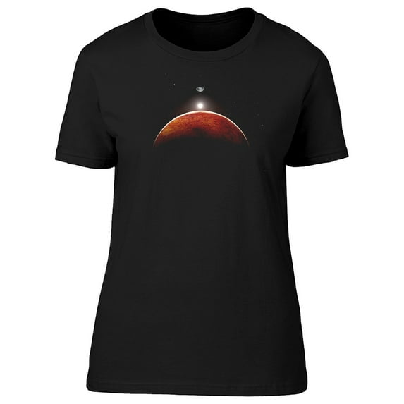 Planet Mars And Moon T-Shirt Men -Image by Shutterstock, Male Small