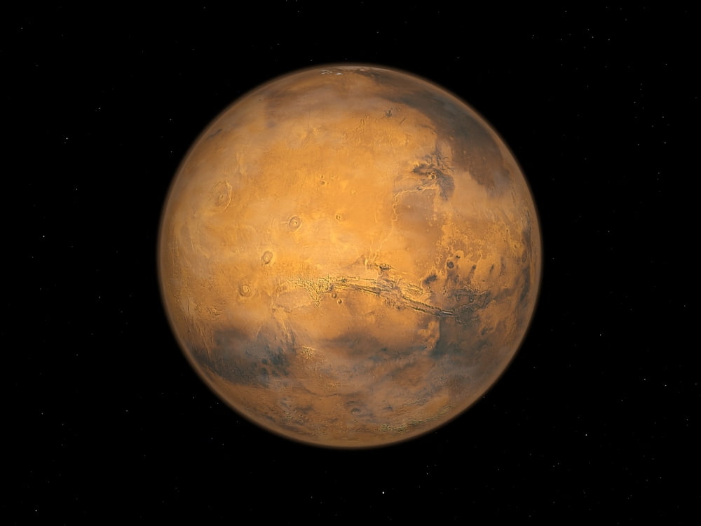 Planet Mars Canvas Art - Walter MyersStocktrek Images (17 x 13)