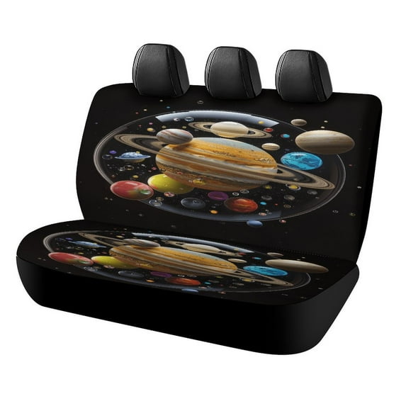 Planet Mars Mercury Jupiter Car Rear Seat Cover Accessories Universal Fit Car Seat Covers Durable