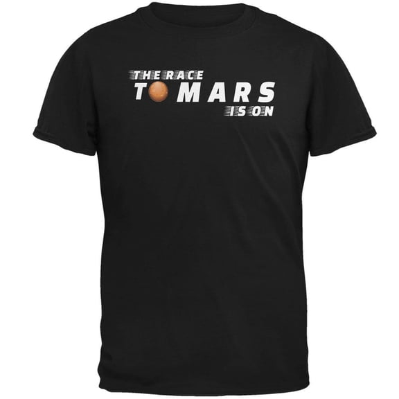 Planet Mars Race Mens T Shirt Black LG