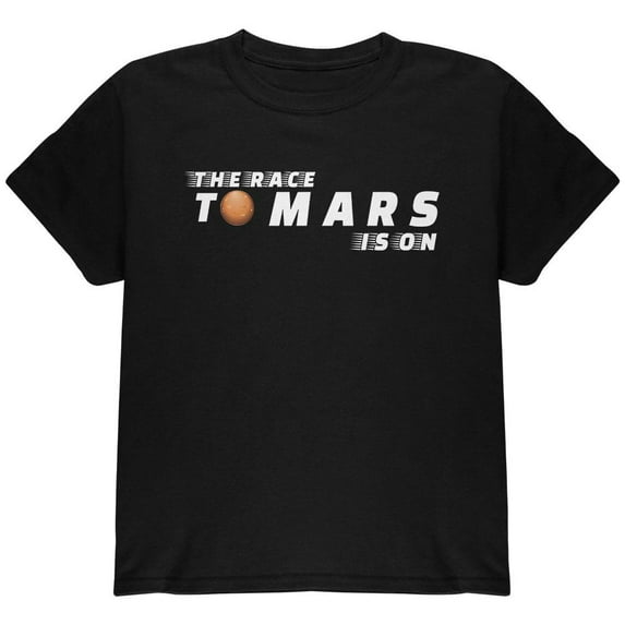 Planet Mars Race Youth T Shirt Black YLG