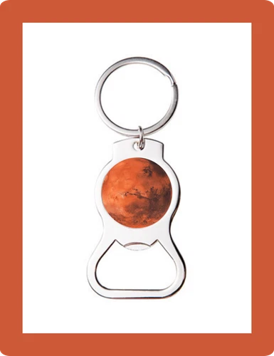 Planet Mars Solar System Cool Custom Bottle Opener Keychain Key Ring Gift