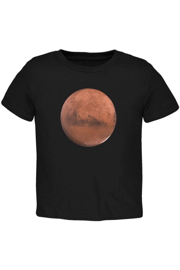 Planet Mars Toddler T Shirt Black 2T