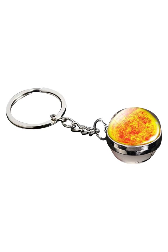 Planet Moon Galaxy Keychain, Time Gemstone Starry Sky Pendant, Creative Universe-Themed Key Ring for Bags & Keys