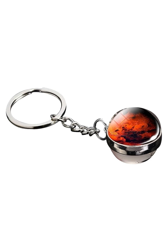 Planet Moon Galaxy Keychain, Time Gemstone Starry Sky Pendant, Creative Universe-Themed Key Ring for Bags & Keys
