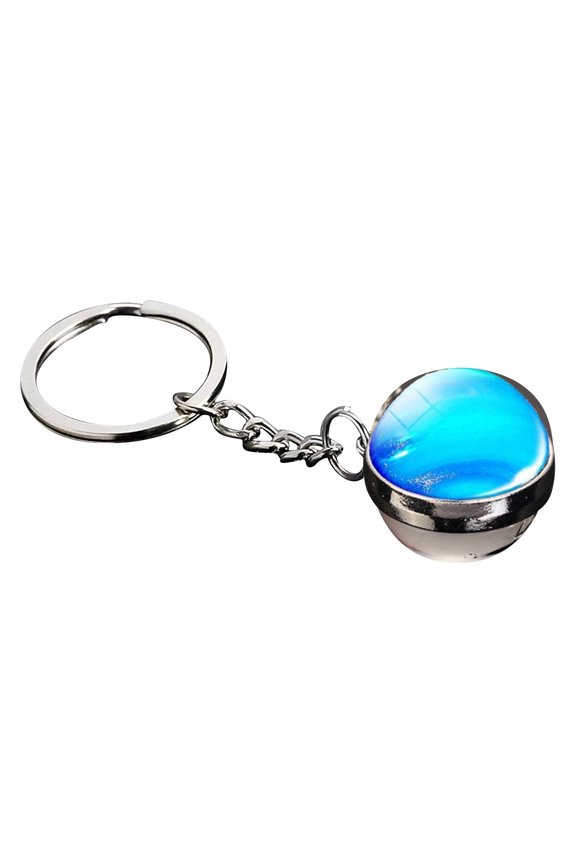 Planet Moon Galaxy Keychain, Time Gemstone Starry Sky Pendant, Creative Universe-Themed Key Ring for Bags & Keys