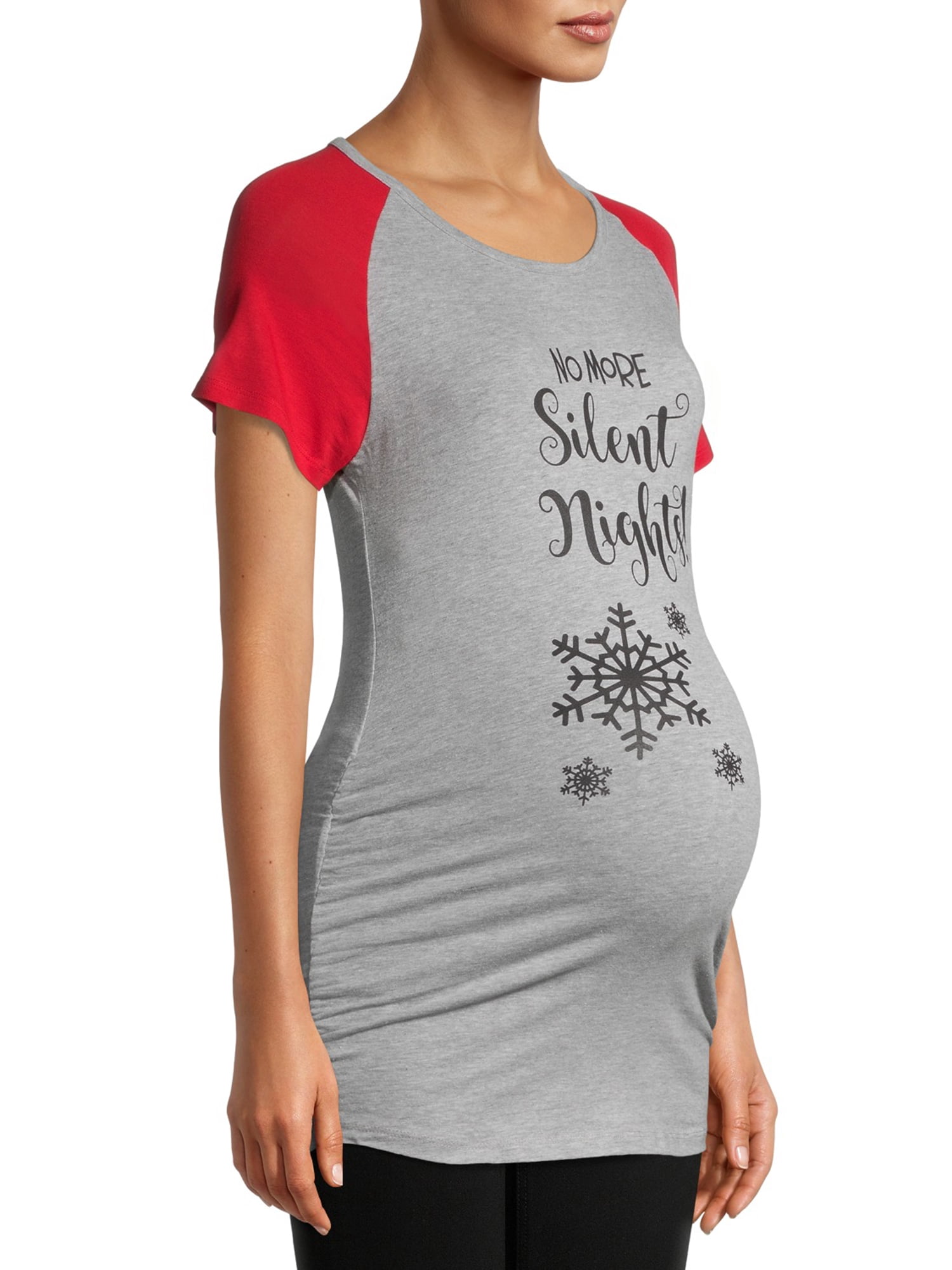 Planet Motherhood Maternity Silent Nights Holiday T-Shirt