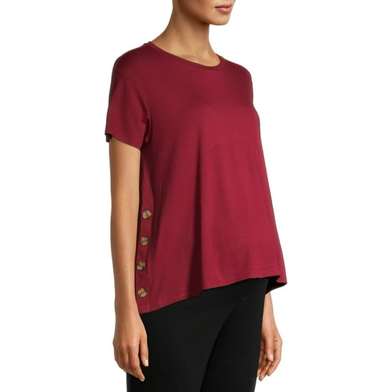 Planet Motherhood Maternity Women's Nursing T-Shirt with Side Buttons