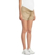 Planet Motherhood Maternity Women's Shorts with Drawstring and Underbelly Panel