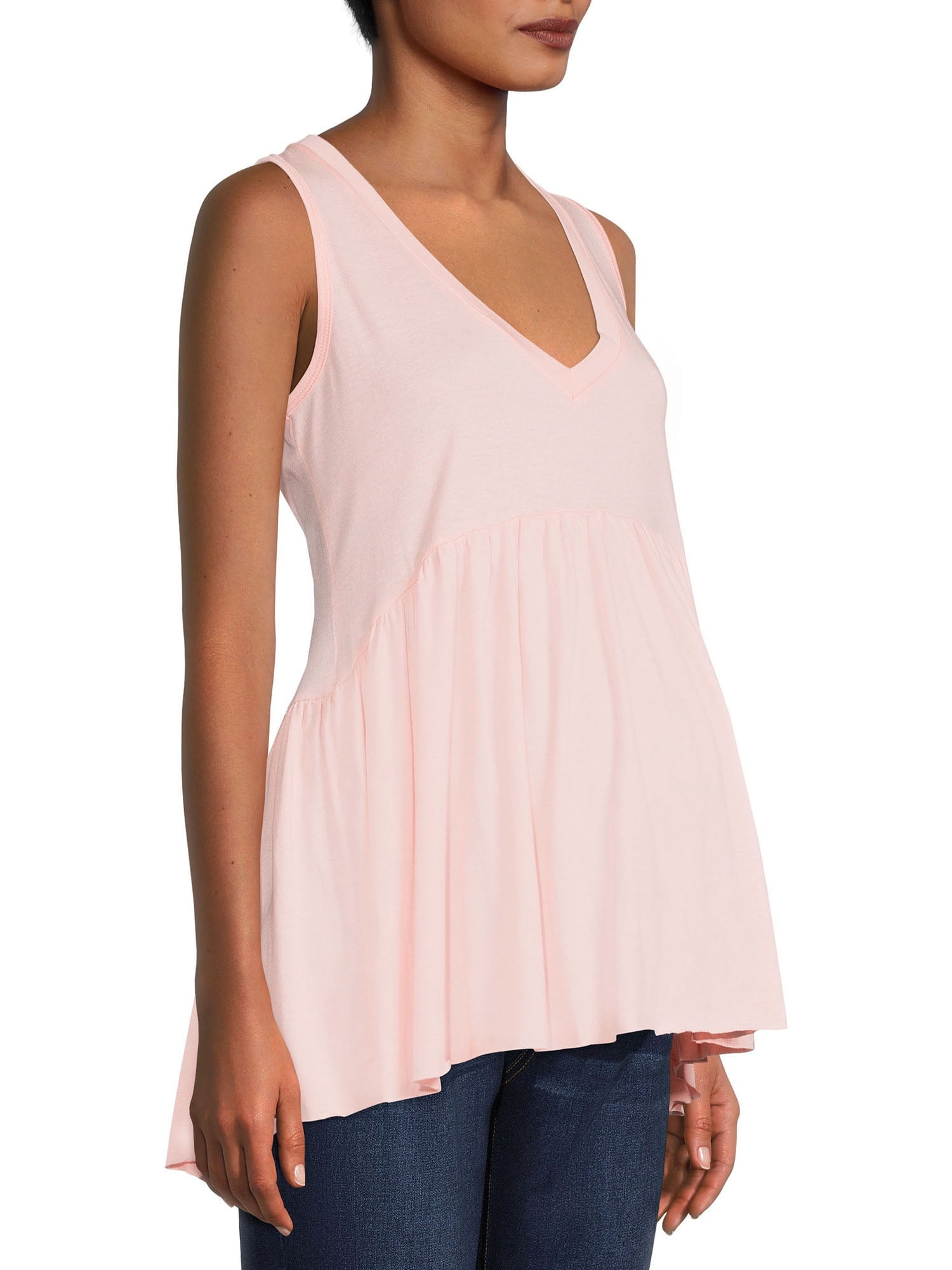 Planet Motherhood Maternity Women's Sleeveless Empire Waist Top