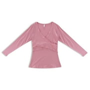 Planet Motherhood Women's Maternity Long Sleeve Criss Cross Nursing Top