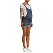 Planet Motherhood Women's Maternity Shortalls with Side Panel