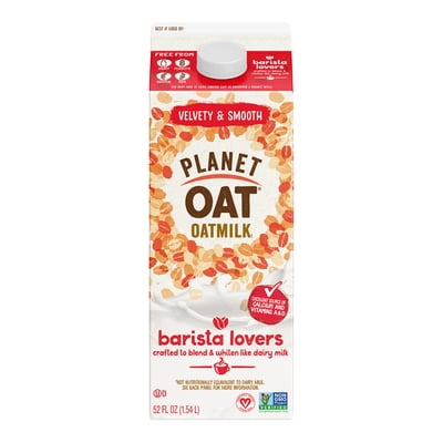 Planet Oat Oat Milk, Velvety & Smooth, Barista Lovers, 52 fl oz
