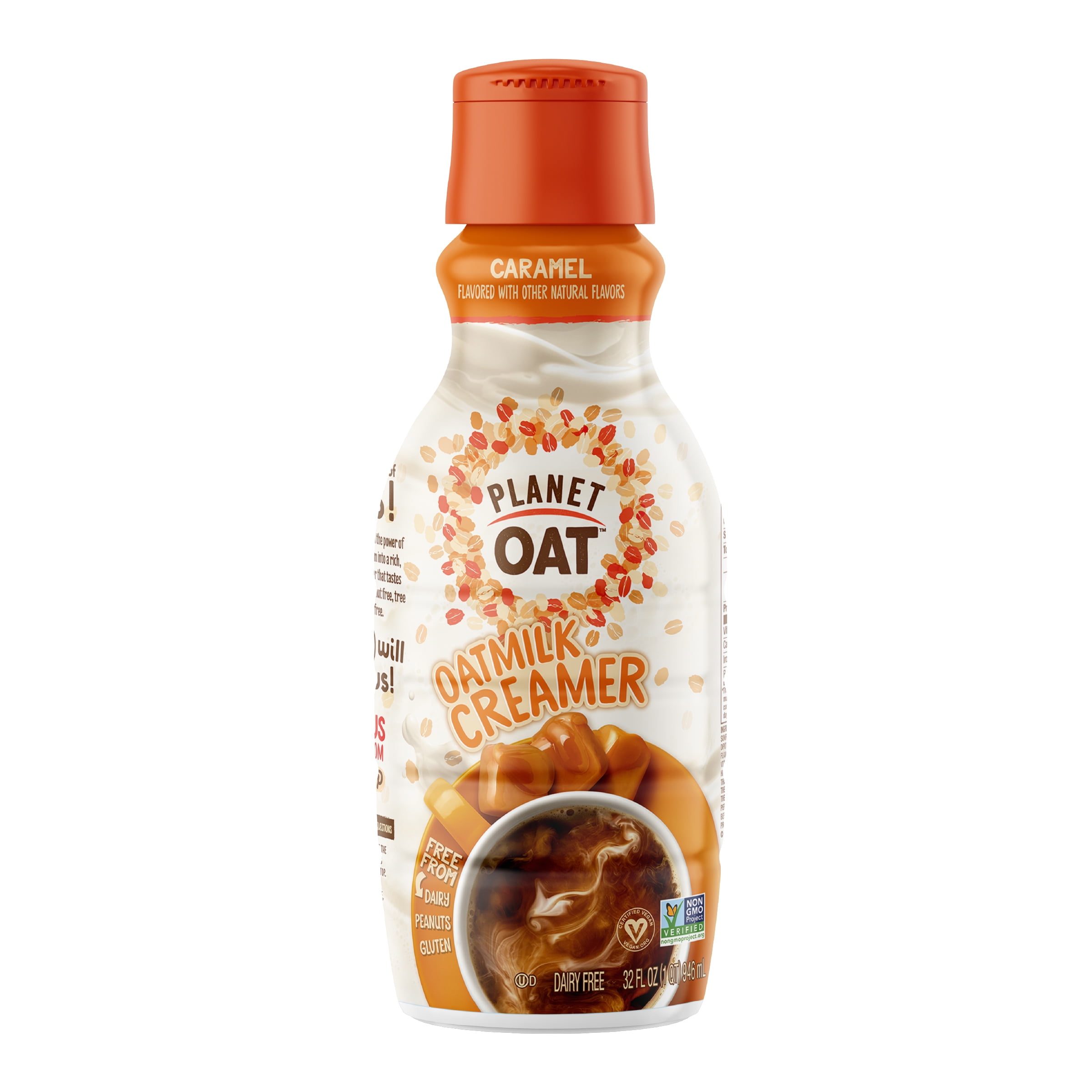 Planet Oat Dairy-Free Caramel Coffee Creamer, 32oz Plastic Bottle ...