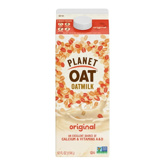 Planet Oat, Original Oatmilk, Dairy Free, 52 oz, Refrigerated Cardboard Carton