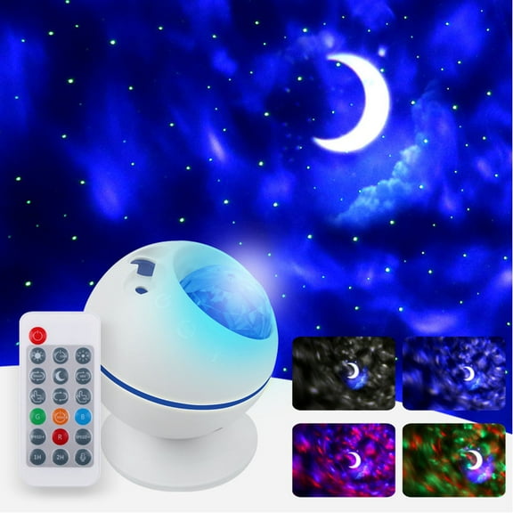 Planet Ocean Starry Sky Laser Projection Night Light, Remote Controlled Adjustable Brightness Romantic Mood Projector, Dreamy Visual Decor Lamp For Holiday Wedding Bedroom Gift