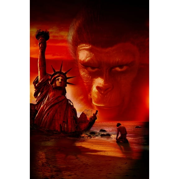Planet Of The Apes Movie Poster 16"x24" Poster Medium Art Poster 16x24 #426521 Square Adults Western Graphic