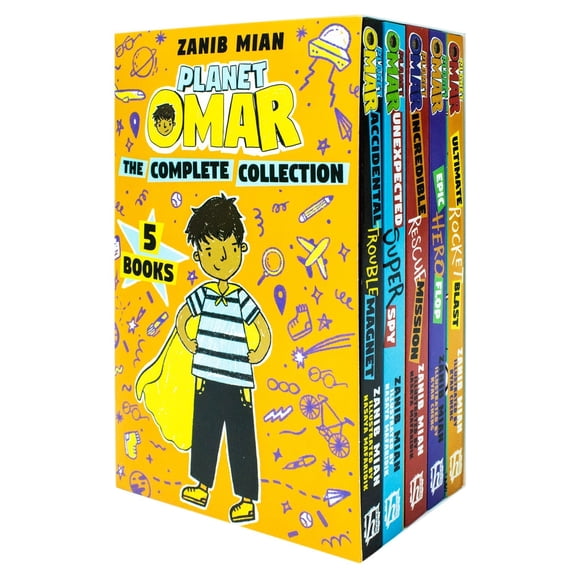 Planet Omar 5 Books Collection Set by Zanib Mian Accidental Trouble Magnet, Unexpected Super Spy & Fun Adventure Stories for Kids