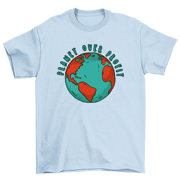 Planet Over Profit Environmental Protection Earth Day T-Shirt Men Women