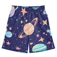 thumbnail image 1 of Planet Pattern Athletic Shorts Breathable with Comfort Fit Drawstring Casual Sweatshorts Small, 1 of 9