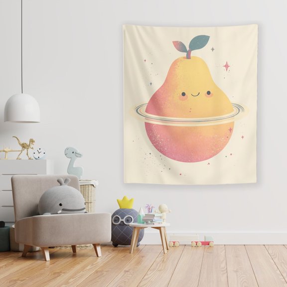 Planet Pear Wall Tapestry by Dancing Littles Jungle