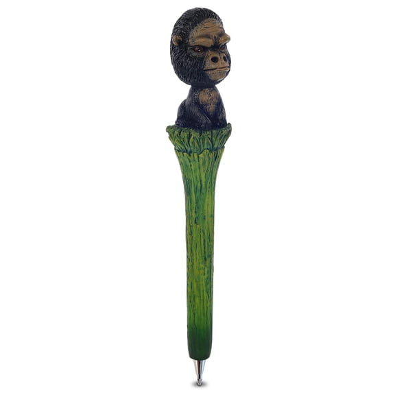 Planet Pens Gorilla Ballpoint Pen - 3D Tree Design, Textured Resin Novelty Writing Instrument with Black Ink